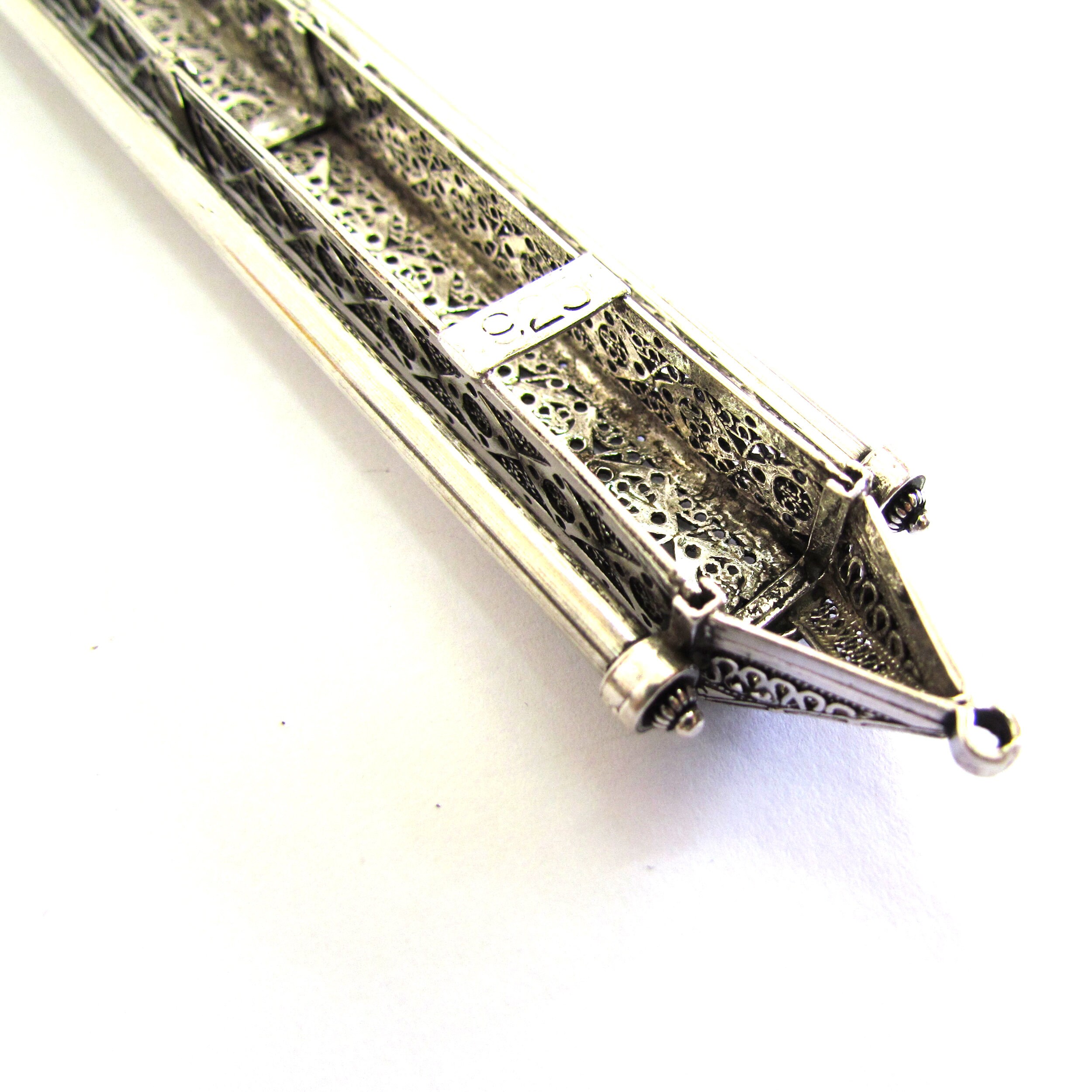 Sterling Silver Mezuzah Case Exclusive Filigree Door Mezuzah Etsy