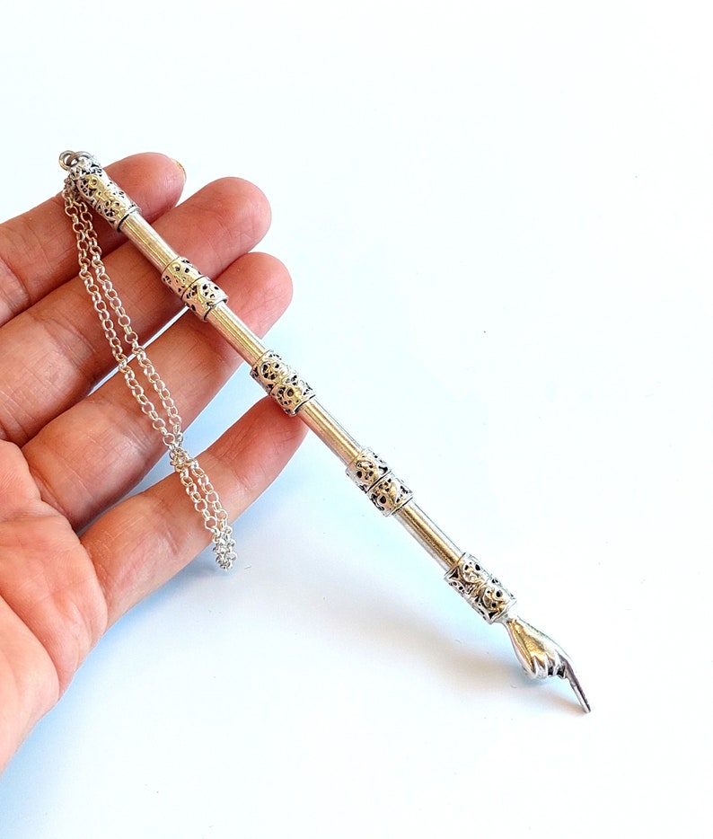 Torah Pointer, 925 Sterling Silver, Handmade Artisan, Beautiful Bar & Bat Mitzvah Gift, Silver Torah Pointer, 5.5 inches ID1875 image 7