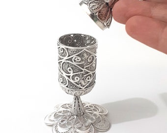 Besamim for Havdala, 925 Sterling Silver Filigree, Judaica - ID609