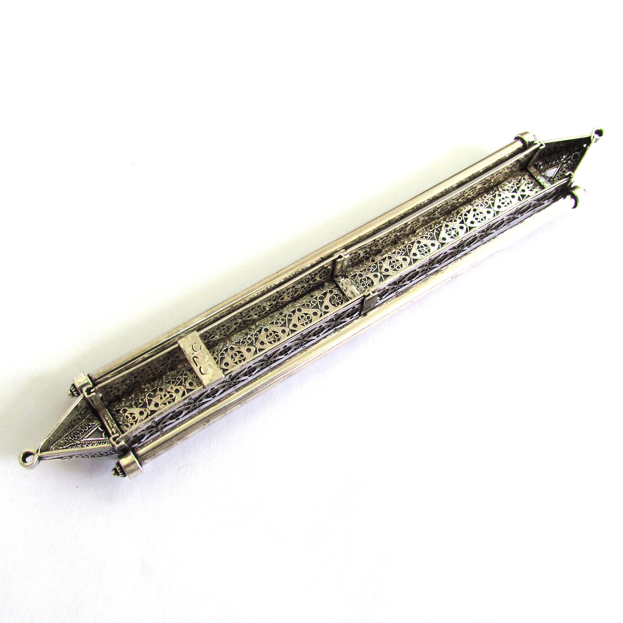 Sterling Silver Mezuzah Case Exclusive Filigree Door Mezuzah Etsy