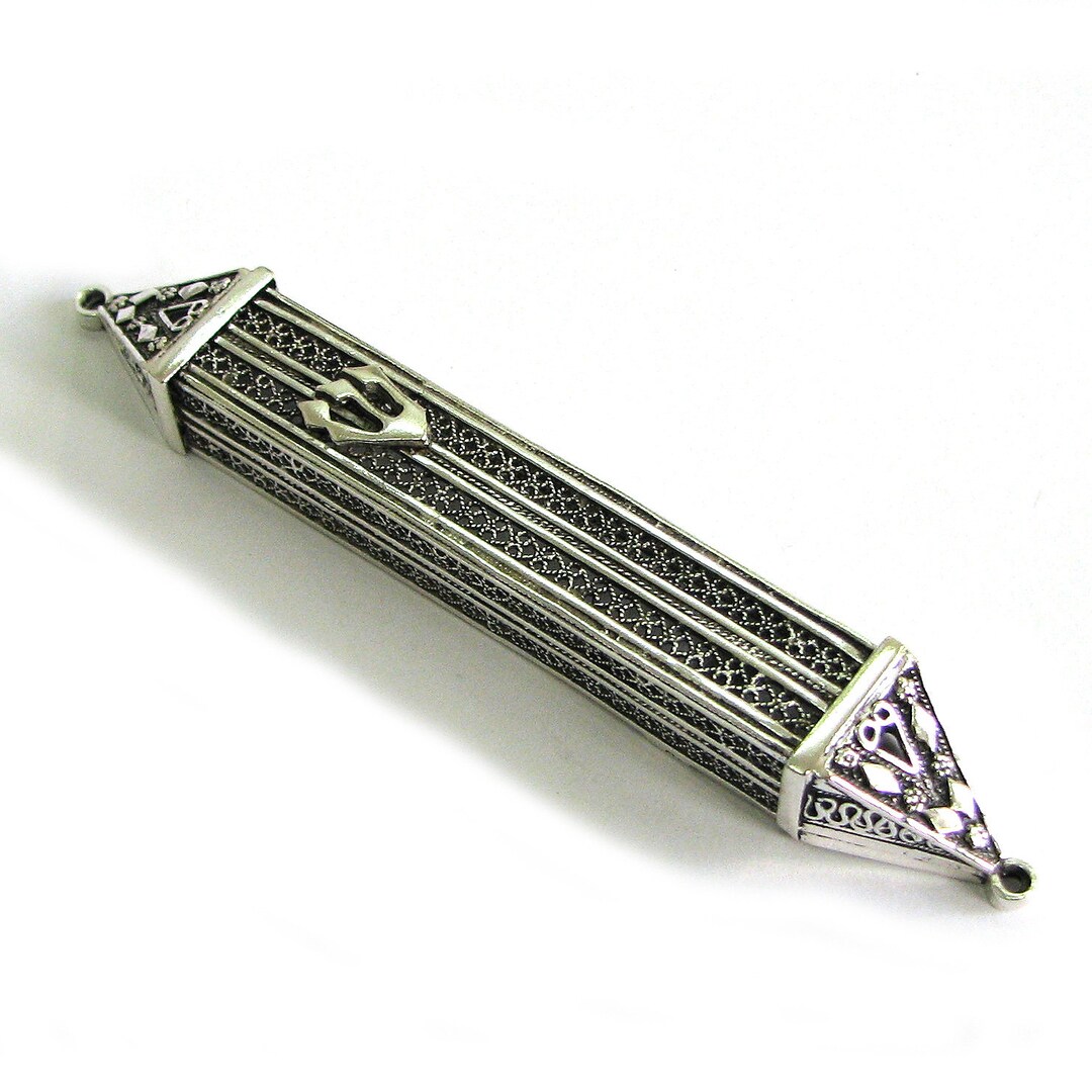 Silver Mezuzah Silversmith Filigree Mezuzah Case Jewish - Etsy