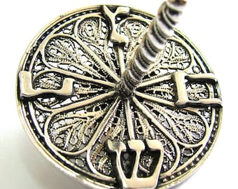 Hanukkah Dreidel, 925 Sterling Silver Filigree, Hanukkah Game, Jewish Holiday Gift, Silver Svivon, Judaica Art - ID951