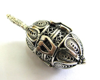 925 Sterling Silver, Filigree Dreidel, Hanukkah Gift, ,Judaica, Hanukkah Game, Jewish Gift, Silver Dreidel, Hanukkah Dreidel, ID933