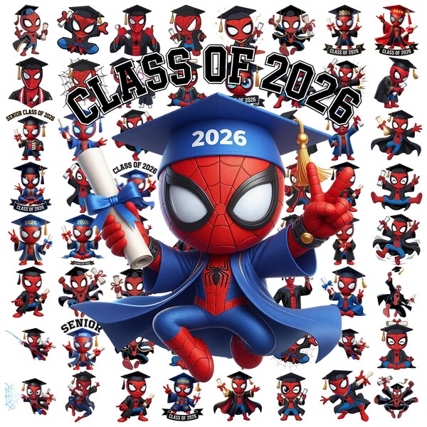 Spiderman Graduation Spiderman Graduation Png - Etsy
