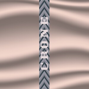 Crone in Matte Greys bead loom square stitch bracelet pattern