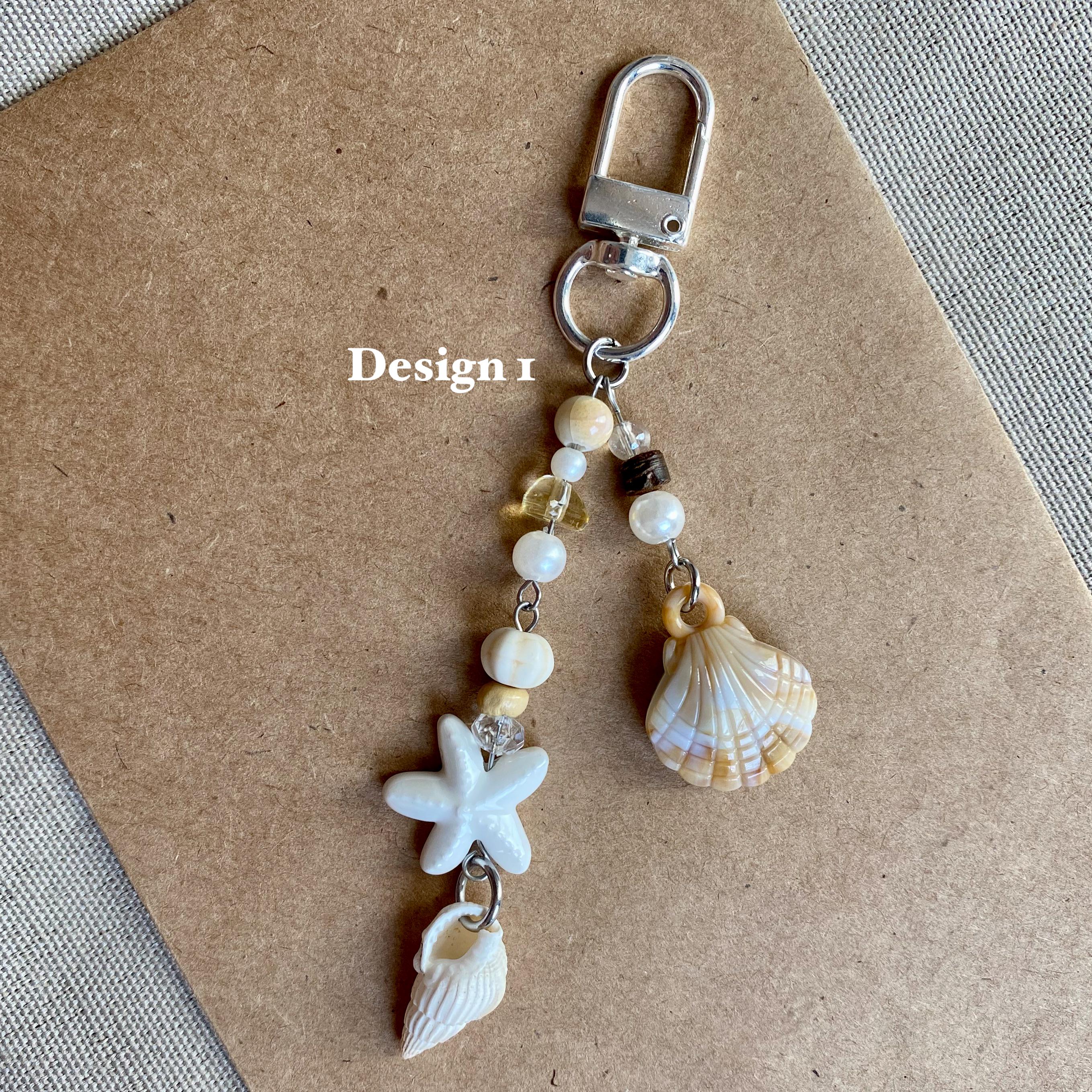 Seasshell Accessory Ocean Seashell Bag Charm, Coastal Keychain: Beach Accessory - Etsy