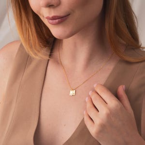 Custom Name Tag Necklace Personalized Bar Tag Name Necklace Multiple Child Necklace Sterling Silver Bar Necklace for Her Chrismas Gift