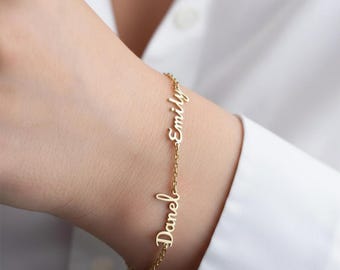 Bracciale con più nomi, bracciale con due nomi, bracciale con nome per bambini, bracciale con nome personalizzato per donne, bracciale personalizzato con nome per bambini