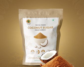 Azúcar de coco natural – Edulcorante vegano sin refinar (300 g / 10,6 oz)
