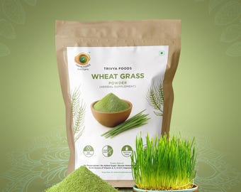 Organic Wheatgrass Powder 100g/3.5oz – Raw Superfood Green Juice Powder for Smoothies, Detox Cleanse & Daily Wellness Support