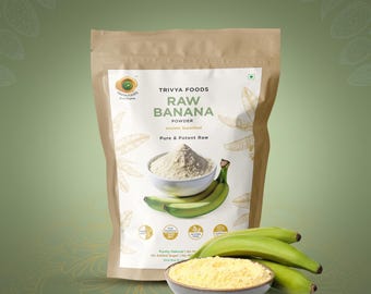 Plátano crudo en polvo, superalimento vegano sin gluten (200 g)