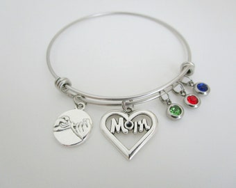 Mom Birthstone Charm Bracelet / Pinky Swear Jewelry