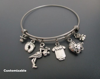 Expecting Mom Bracelet / Mom To Be Bangle / Gift For Baby Shower