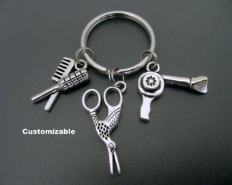 Hairstylist Keychain / Hairdresser Key Ring / Beautician Accessories