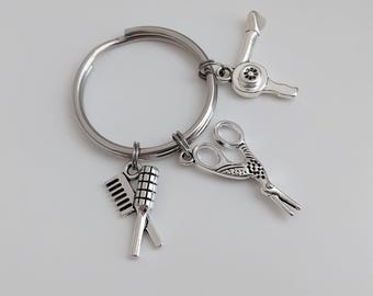 Hairstylist Keychain / Hairdresser Key Ring / Beautician Accessories