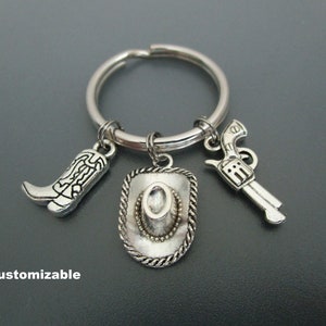 Cowboy Keychain / Cowgirl Key Ring / Cowboy Boot Accessories