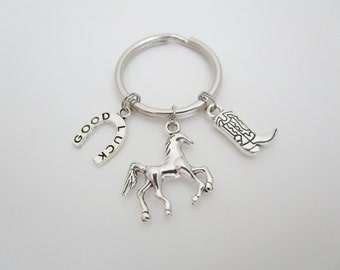 Horse Riding Keychain / Horseshoe Key Ring / Boots Accessories / Gifts Under 20
