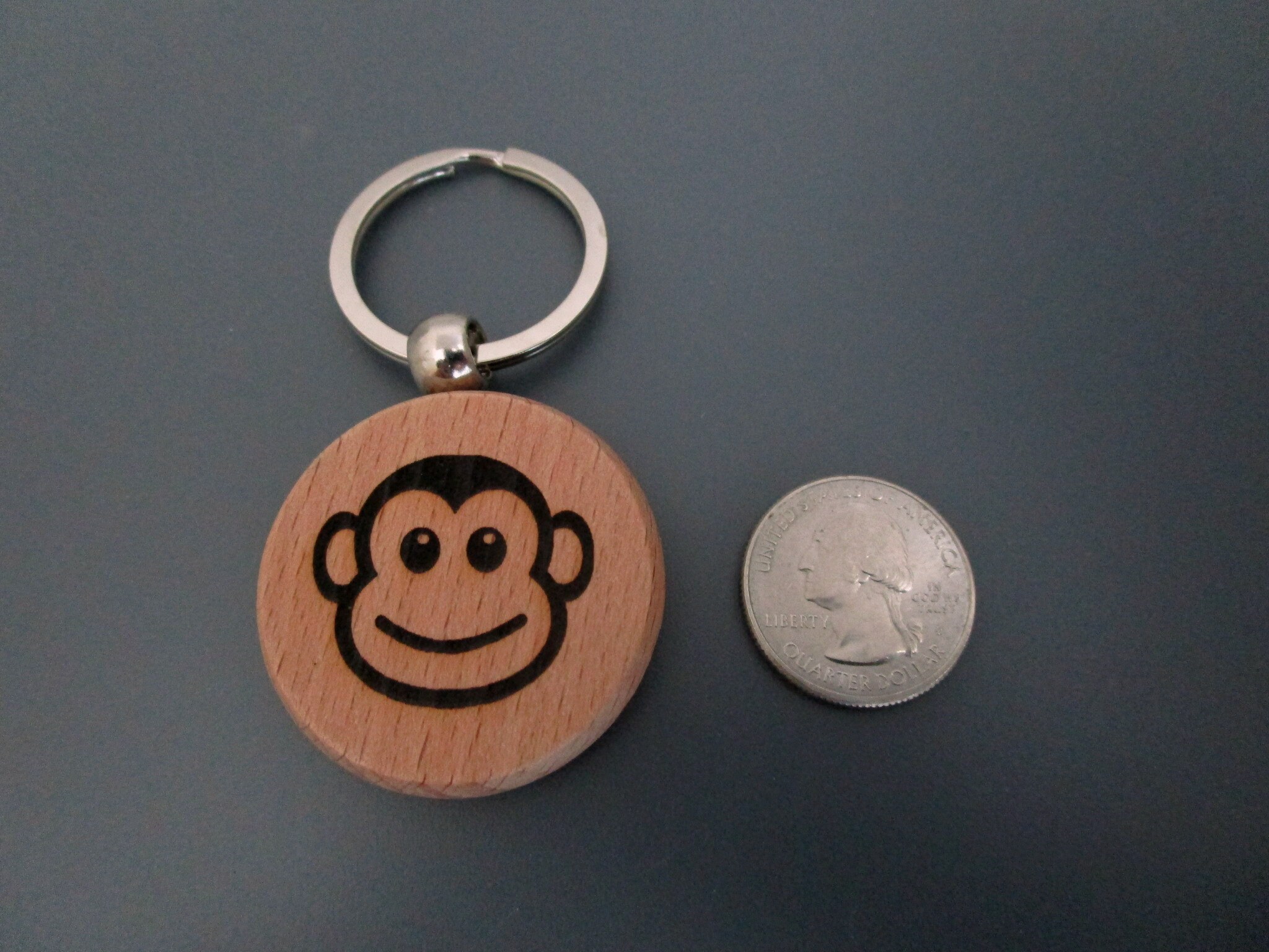 Monkees Keychains Monkey Keychain / Engraved Wooden Key Ring / Monkey Lover Accessories ...