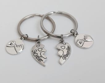 Mother Daughter Keychain / Pinky Promise Key Ring