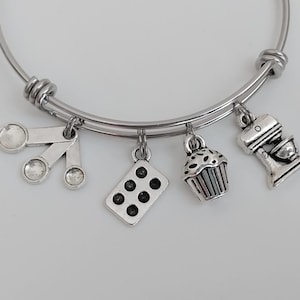 Bäcker Bettelarmband / Cupcake Schmuck / Backen Armreif