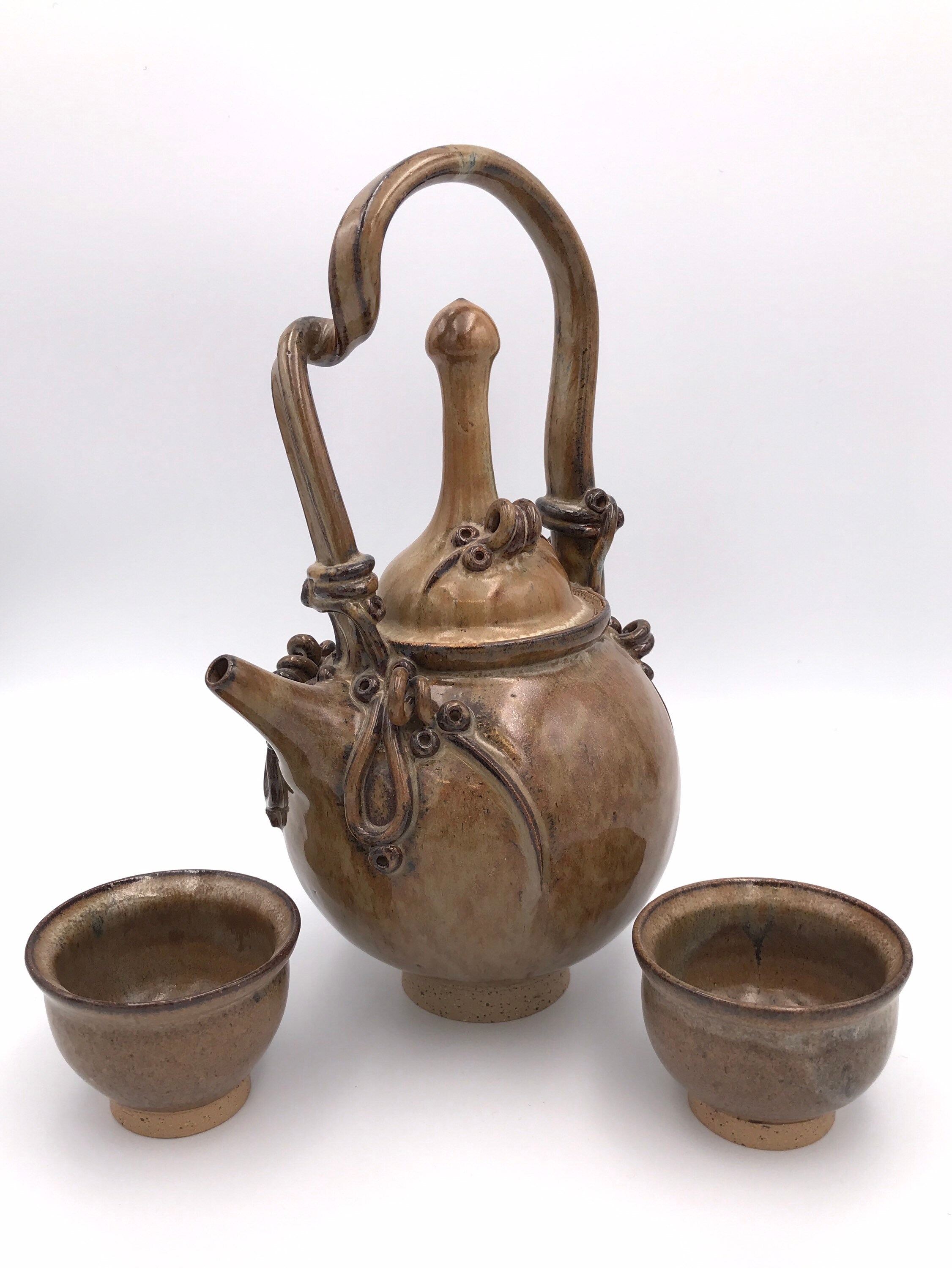 Brown Tea Set 26 Etsy