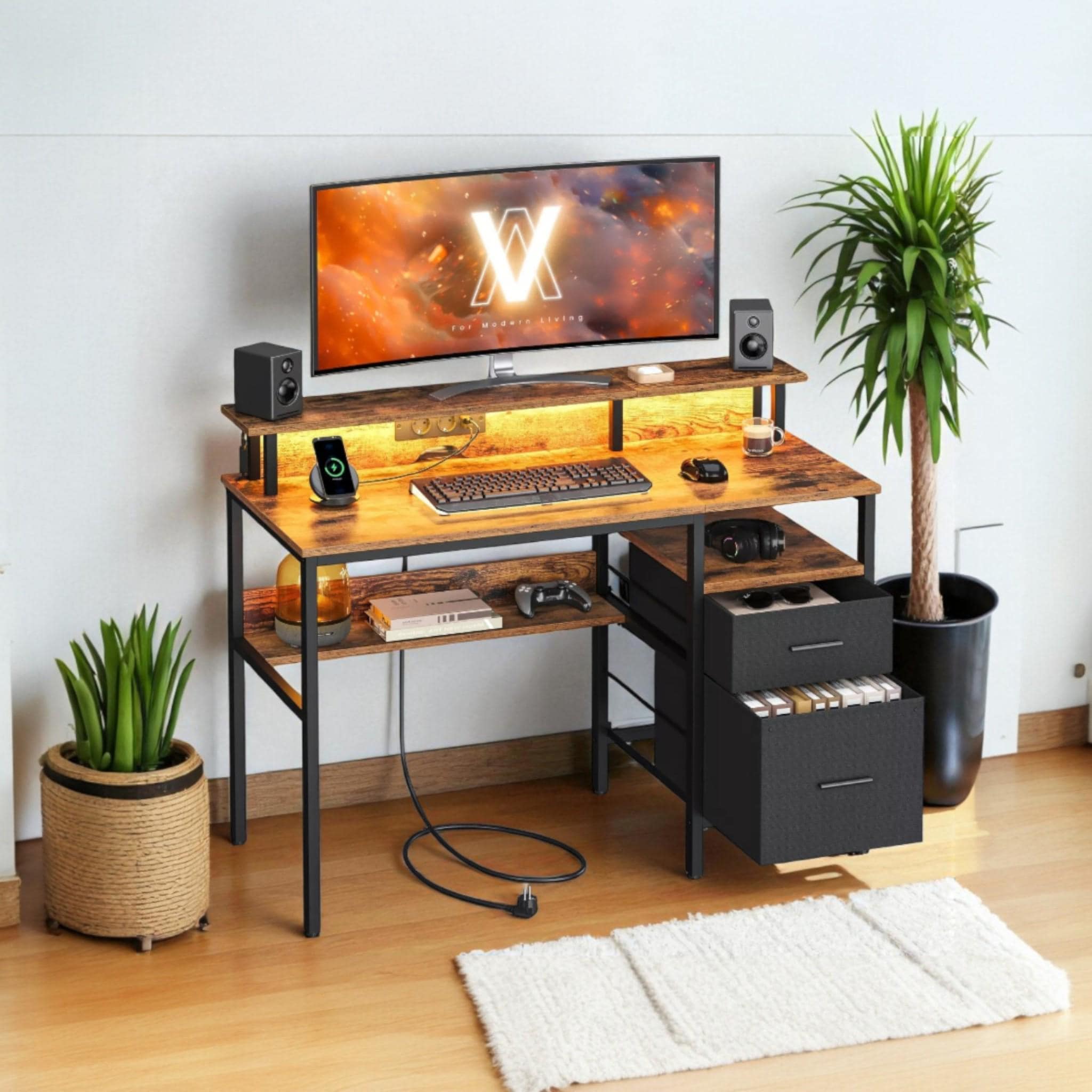 KOVEO Supporto Regolabile Per Monitor Da Scrivania, 3 Altezze Per - Foto 4