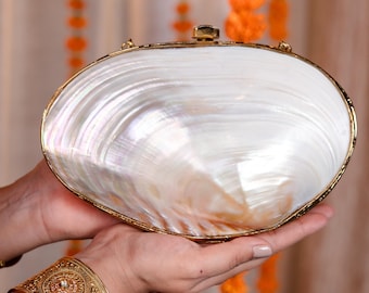Mother of Pearl Clutch: Handmade Abalone Shell Bridal Purse
