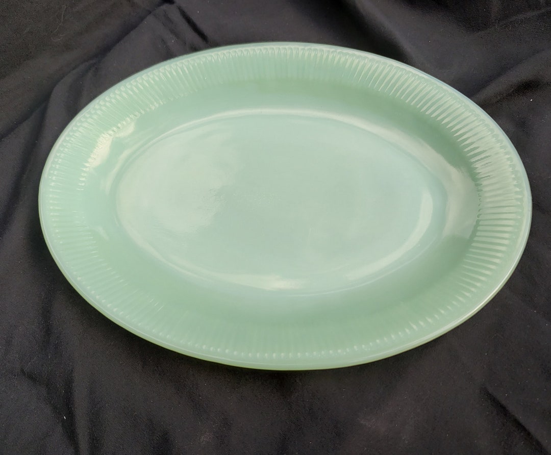 Vintage Jadeite Platter Fire King Etsy