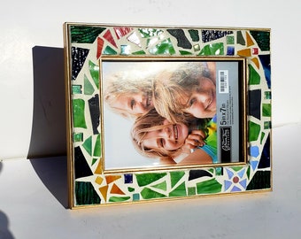 5 x 7 Tropical Colors Stained Glass Frame