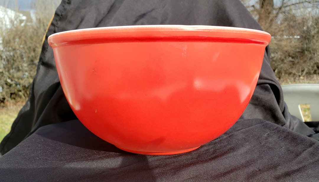 Fire King Primary Red Mixing Bowl 20 Etsy