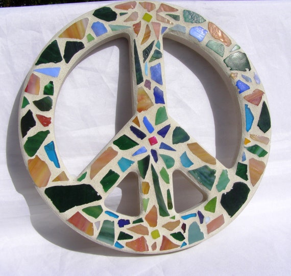 Peace Sign Flower Peace Sign Mosaic Peace Sign Orange