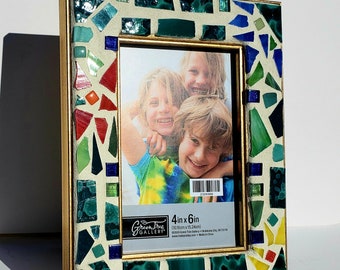 4 x 6 Tropical Colors Stained Glass Frame