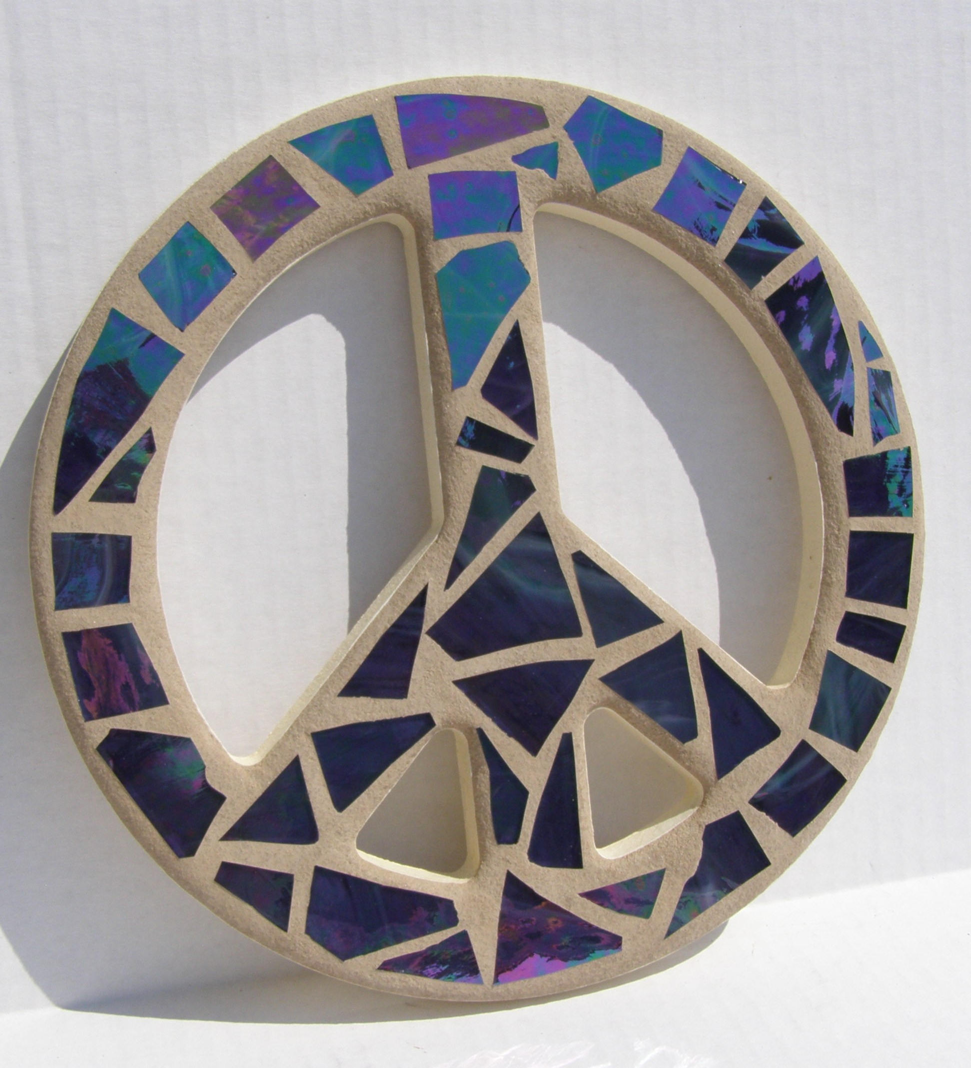 Peace Sign Wall Art Purple Mosaic Peace Sign Wall Decor Hippie | Etsy