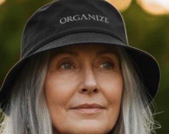 Organize Logo Bucket Hat Navy or Green