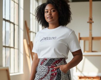 Peace Script Typography T-Shirt | Political Statement Tee