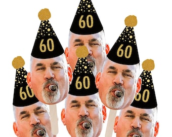 60th Birthday Face Stick