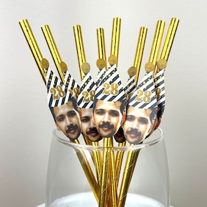 Custom Face Straws, Personalized Face, Party Straws, Personalized Straws Picture, Straw with your Face, Straws with Pictures, Digital File