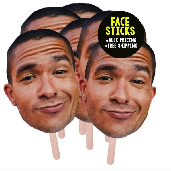 Face Stick, Face On a Stick Prop, Photo Face Stick, Big Head on a Stick, BIG Photo Face Stick, Bachelorette Face stick