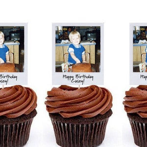 Personalized  Picture Cupcake Toppers, Birthday Cupcake Toppers, Picture Cupcake Toppers, Face Cupcake Toppers, Digital File