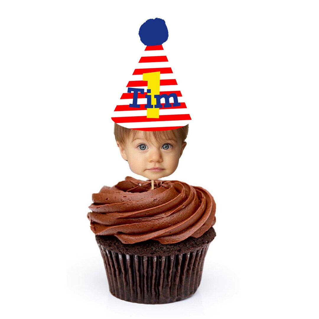 Face Cupcake Toppers Personalized Cupcake Toppers Face Etsy