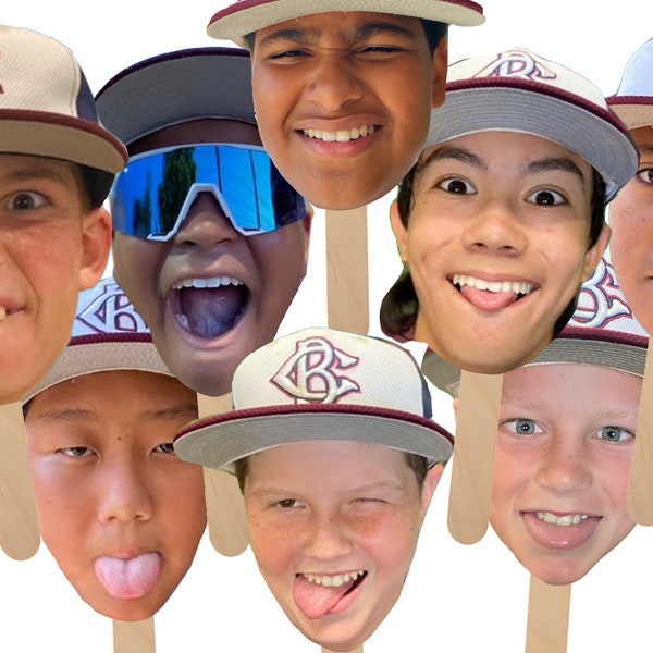 Face Sticks using multiple pictures, Face On a Stick Prop, Sports Fat Heads, Team Fat Heads, Baseball Fat Heads *read description