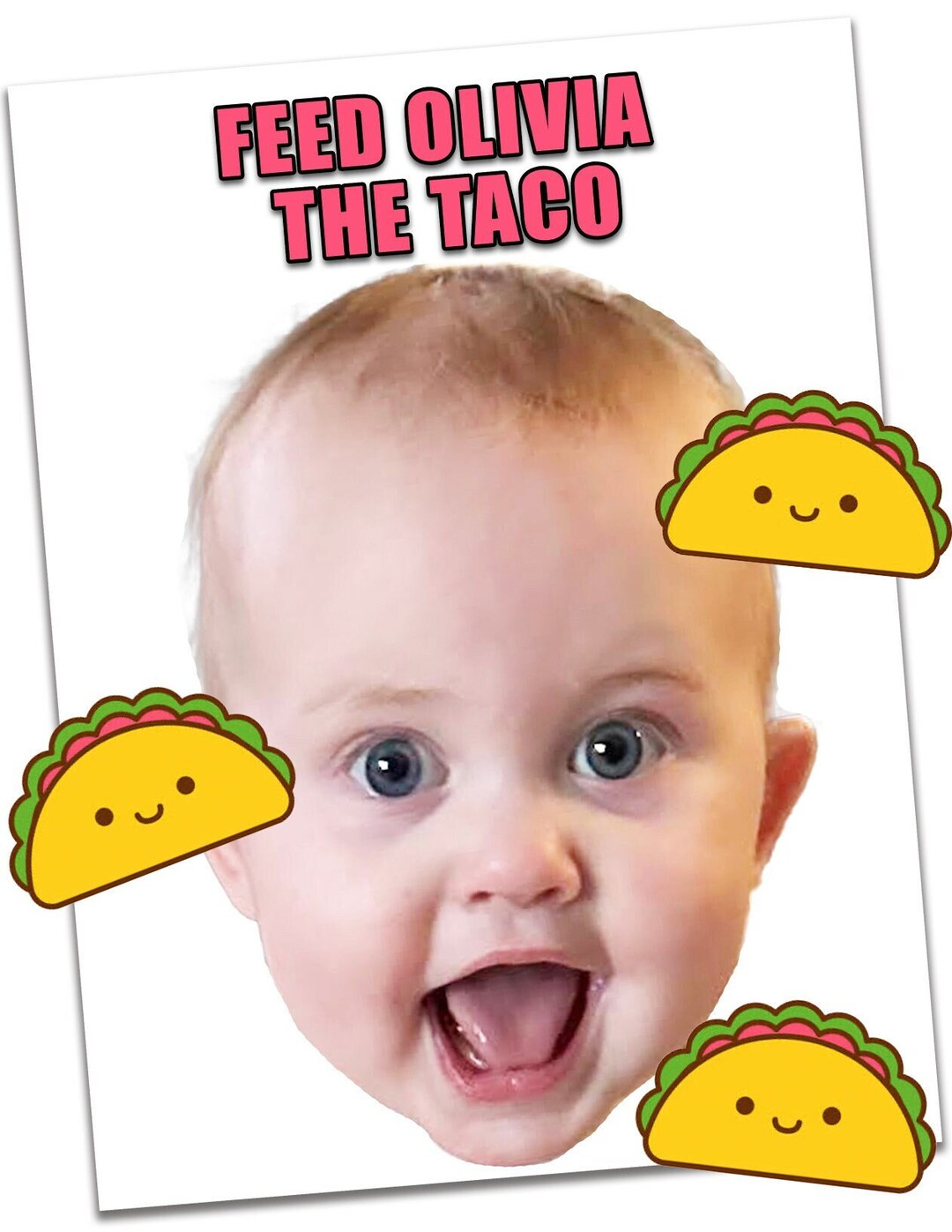 Custom Pin the Tail on the Donkey Game, Feed the Taco Game Etsy