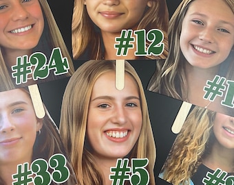 Face Sticks using multiple pictures, Face On a Stick Prop, Sports Fat Heads, Team Fat Heads, Volleyball Fat Heads, Cheer *read description