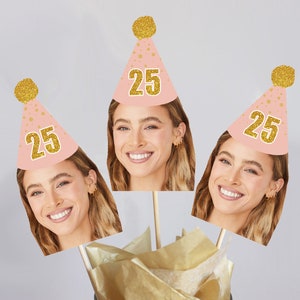 Personalized Face Birthday Centerpiece Sticks, Birthday Photo Centerpieces, Birthday Decorations