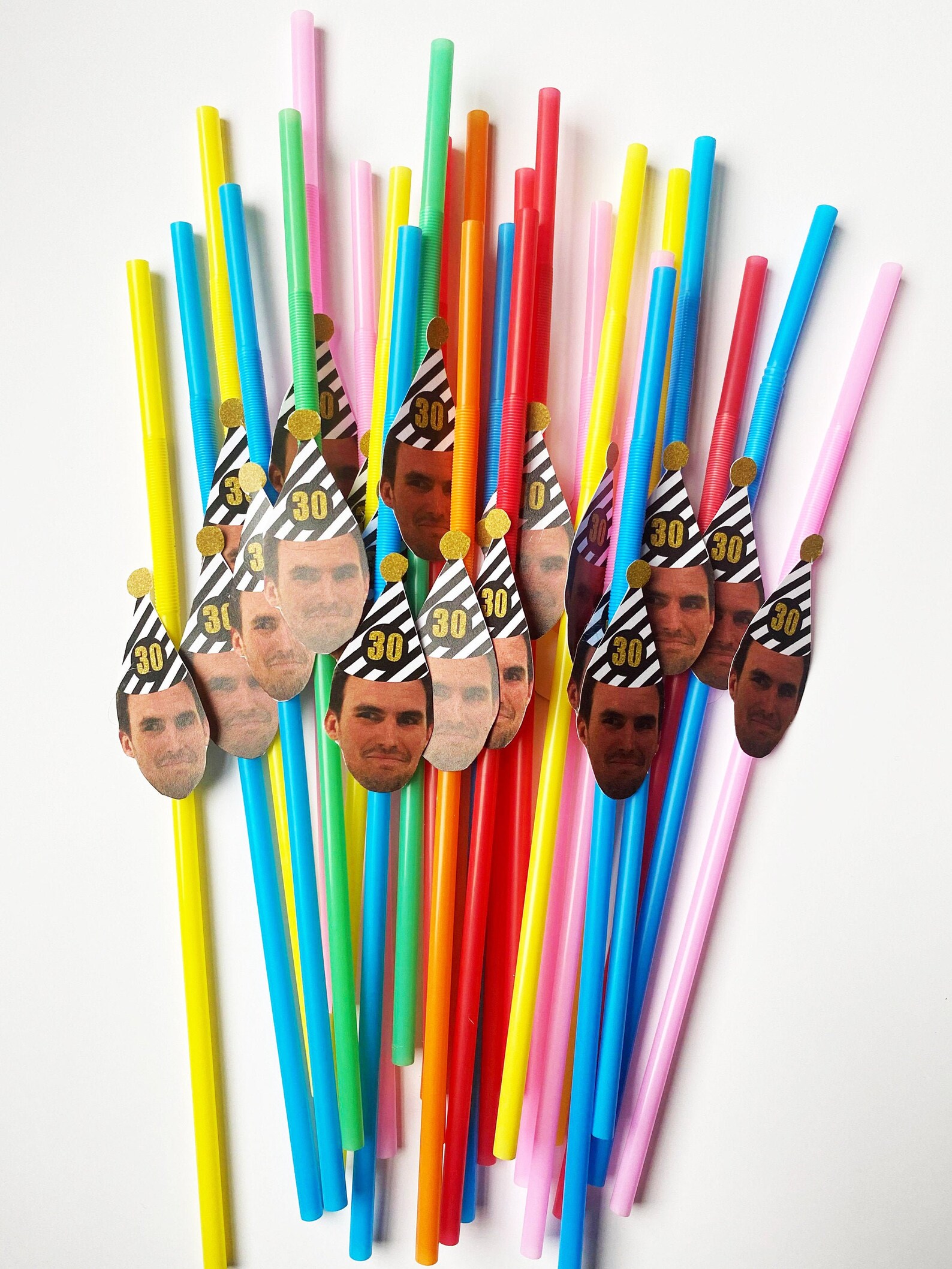 Plastic Face Straws Personalized Face Party Straws Etsy