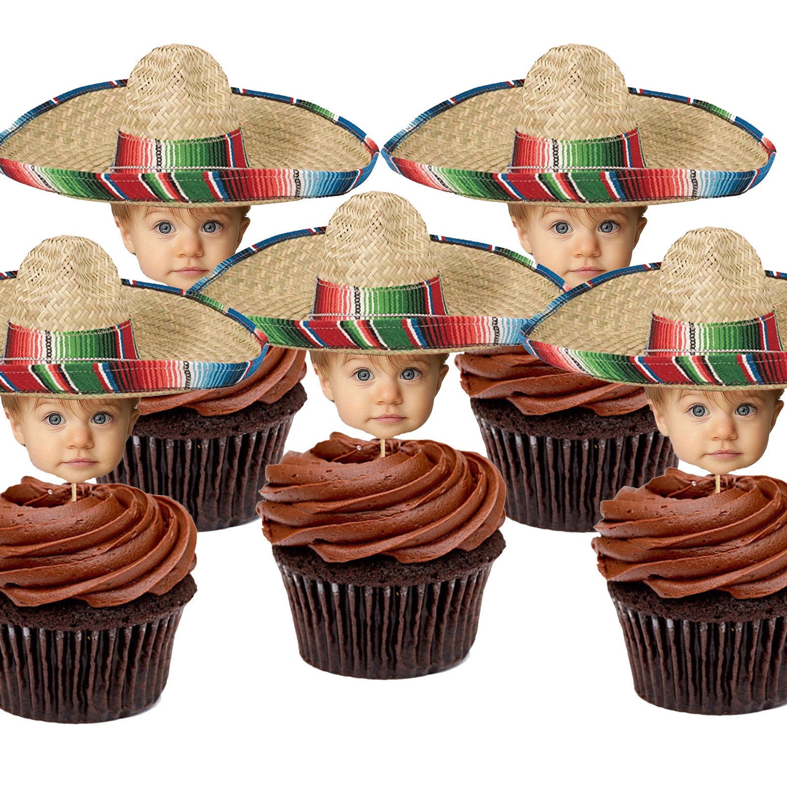 Sombrero cupcake toppers Clearance
