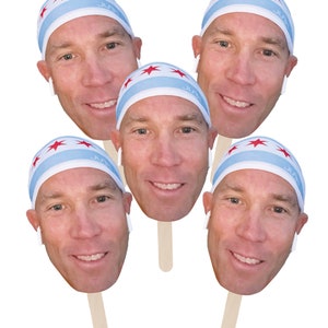 Marathon Face Sticks, Face On a Stick Prop, Sports Fat Heads, Team Fat Heads, Baseball Fat Heads *read description