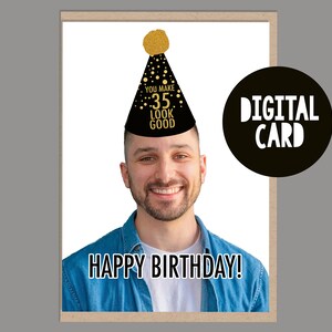 Printable Birthday Card.face Printable Birthday - Etsy