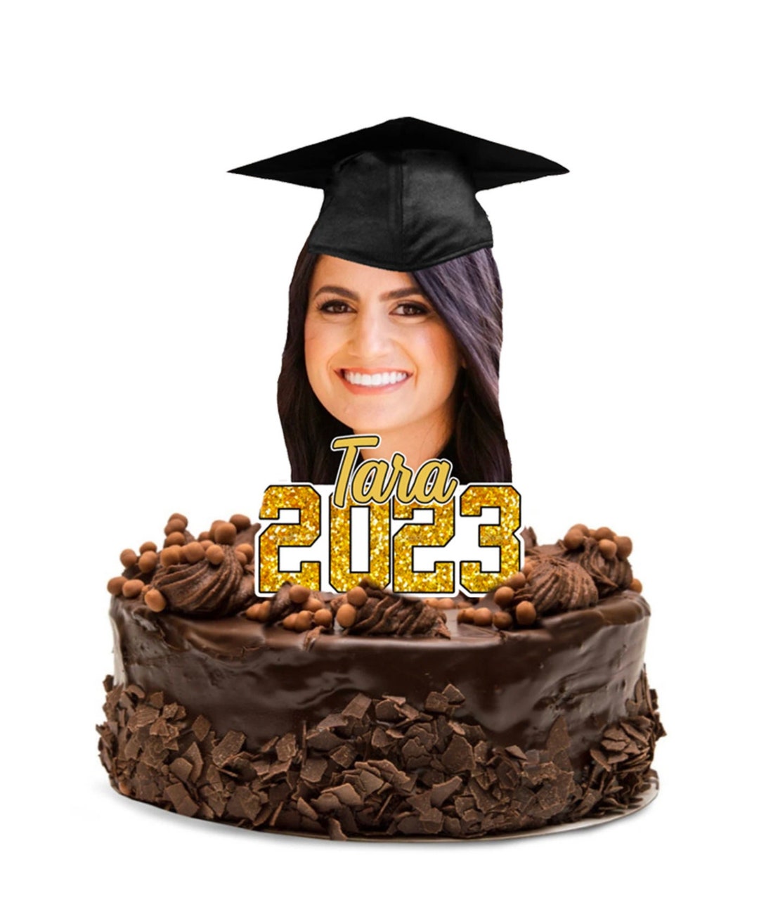 Graduation Hat Face Cake Topper, Graduation Party Decorations
