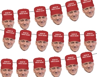Donald Trump Face Banner, Birthday Anniversary Party Decor